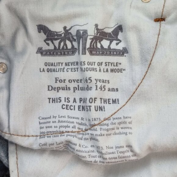 Levi's 516 jeans men's size W38 X L30 denim blue slim straight zip fly - Picture 6 of 16